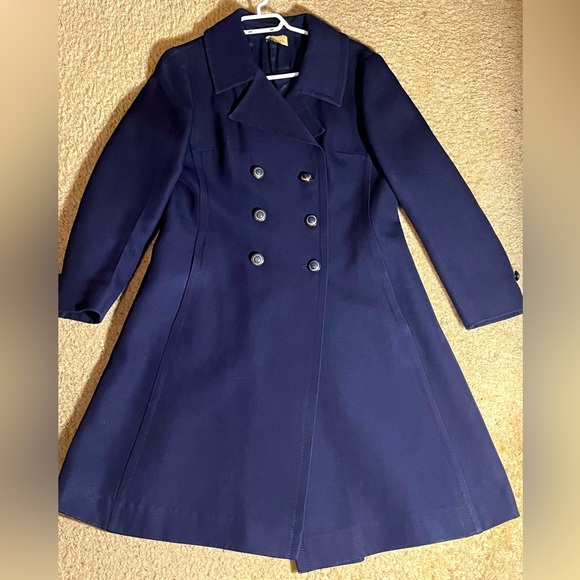 Vintage Women’s Mr. Roberts Trench coat | Dark Navy Blue | Medium | 1970’s | - Picture 1 of 13